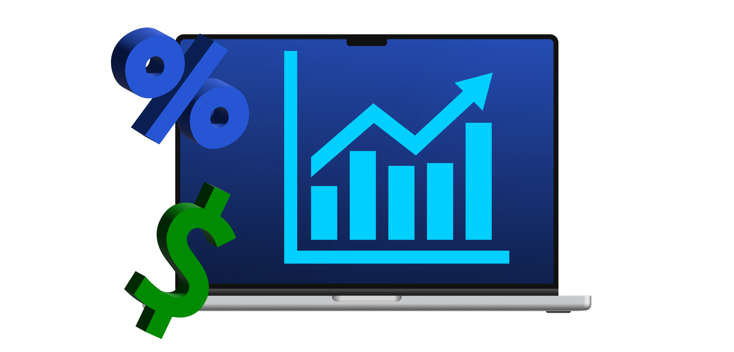 Laptop Revenue Tracking Graphic